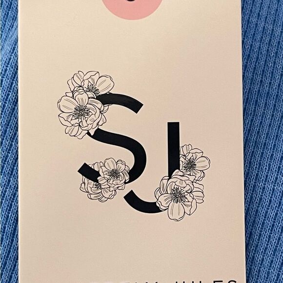 Sincerely Jules 2 piece French Terry Blue Overalls and Tee Sz: Lg Color: Lt Blue - Picture 11 of 11